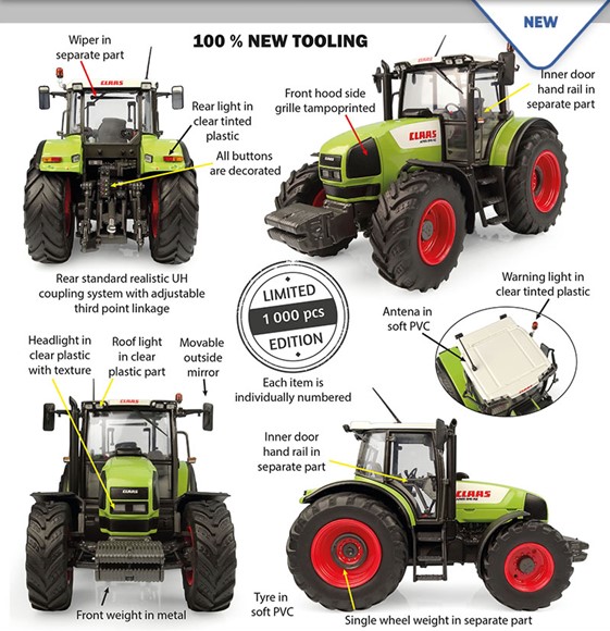 Claas Ares 816RZ met Frontgewicht Limited Edition - 1:32